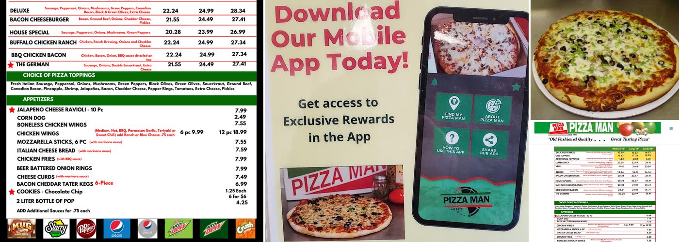 Pizza Man Menu