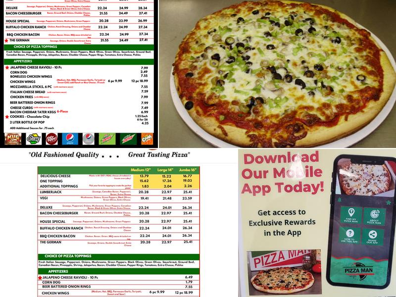Pizza Man Menu