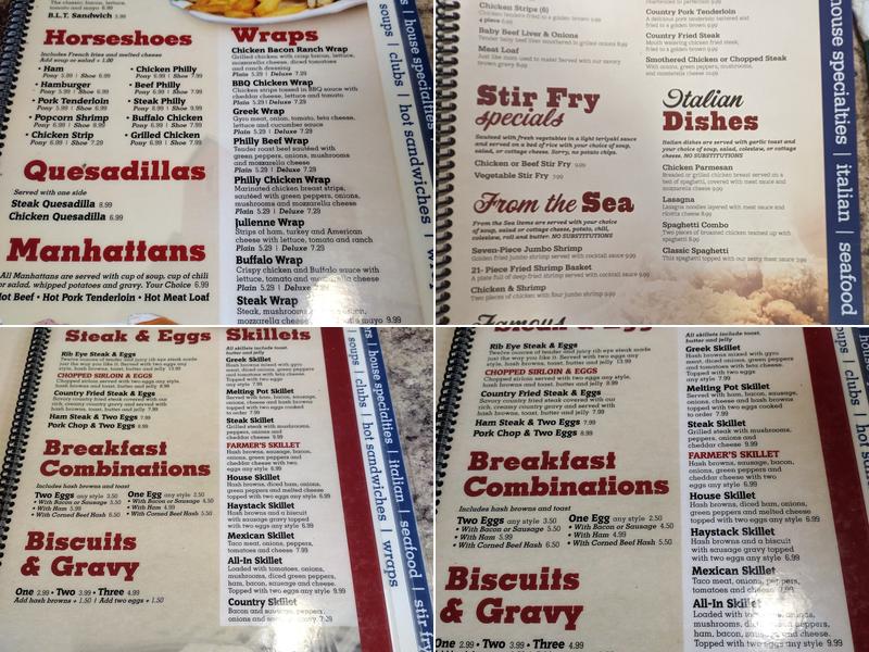 Country-Aire Restaurant Menu