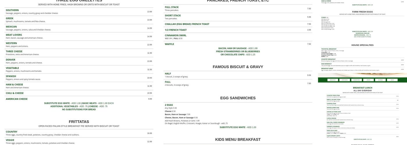 Royal Palm Grill Menu