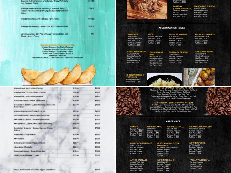 Cuba Bakery Menu