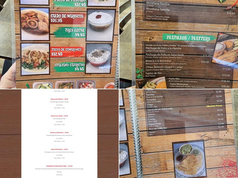 Taqueria Morelia Menu