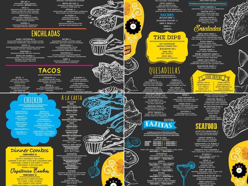 Casa Brava Authentic Mexican Cuisine Menu