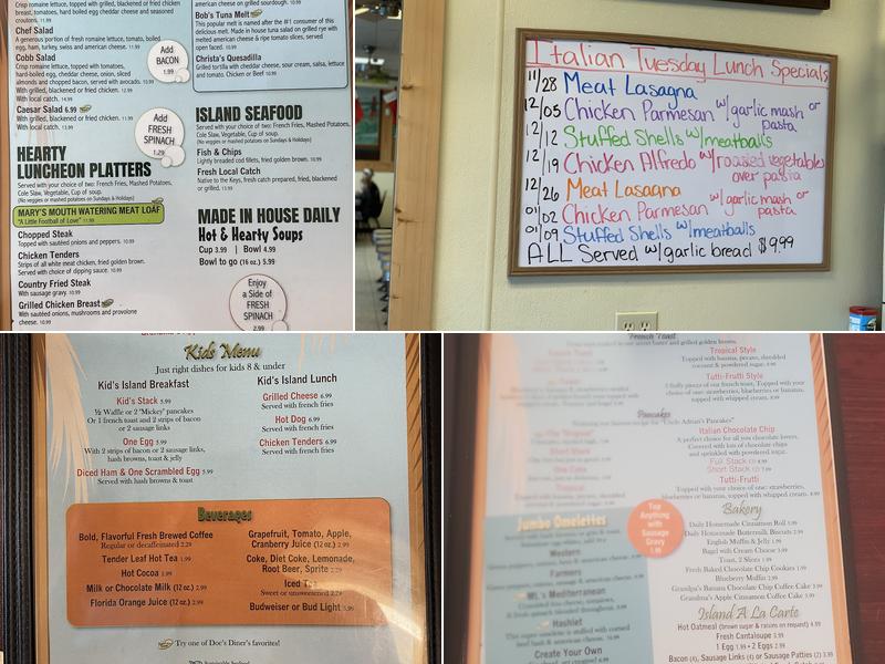 Doc's Diner Menu