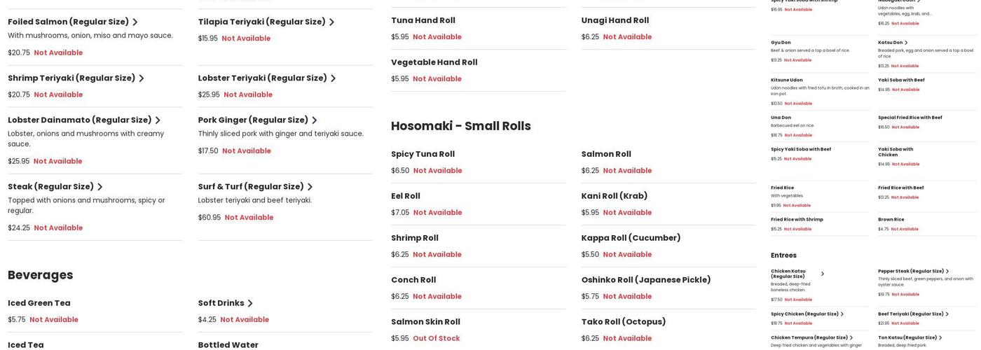 Nikko Menu