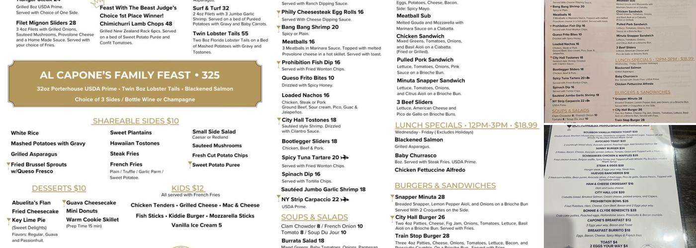 City Hall Bistro & Martini Bar Menu