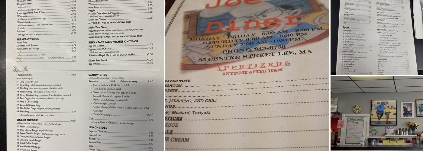 Joe's Diner Menu
