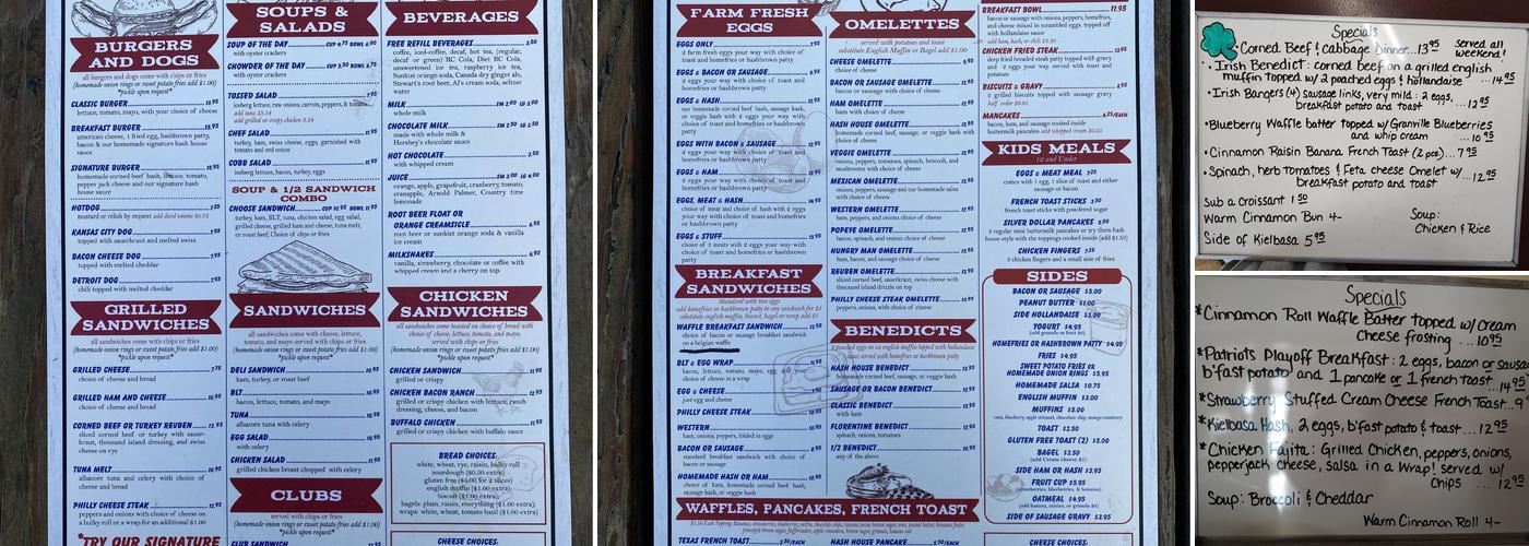 D&J's Hash House Menu