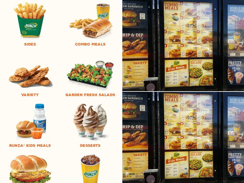 Runza Restaurant Menu