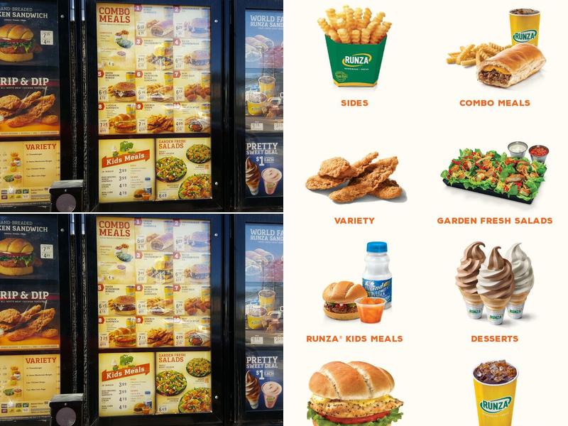 Runza Restaurant Menu