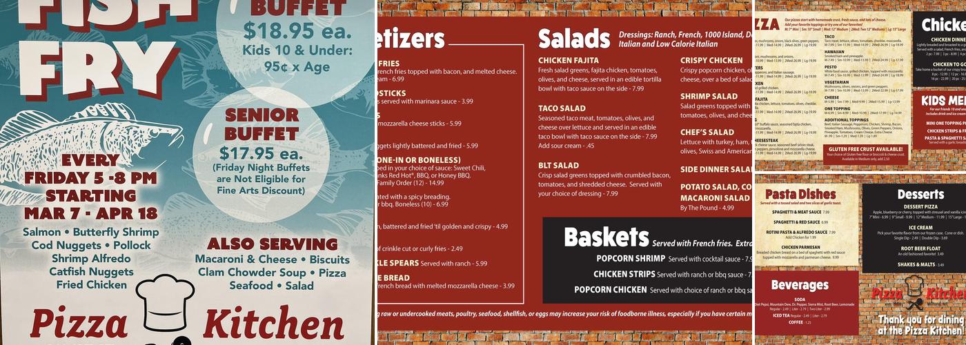Pizza Kitchen Menu