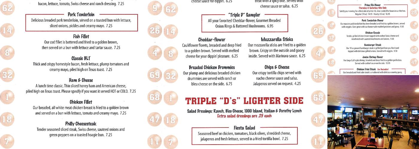 Denton Daily Double Keno Inc Menu