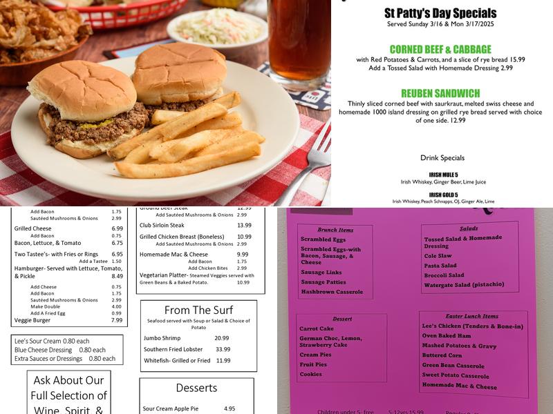 Lee's Chicken Restaurant Menu