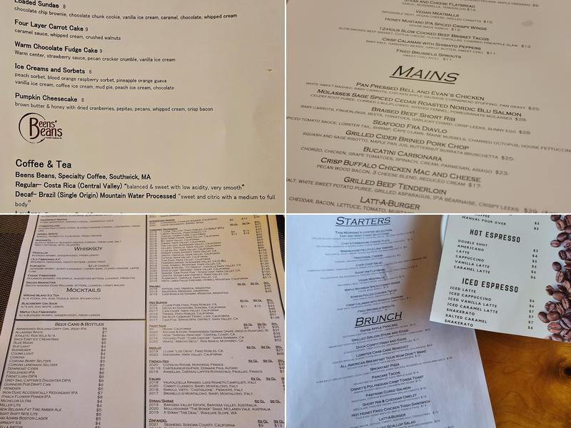 Lattitude Restaurant Menu