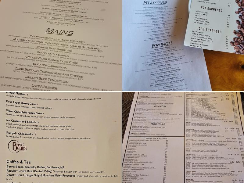 Lattitude Restaurant Menu