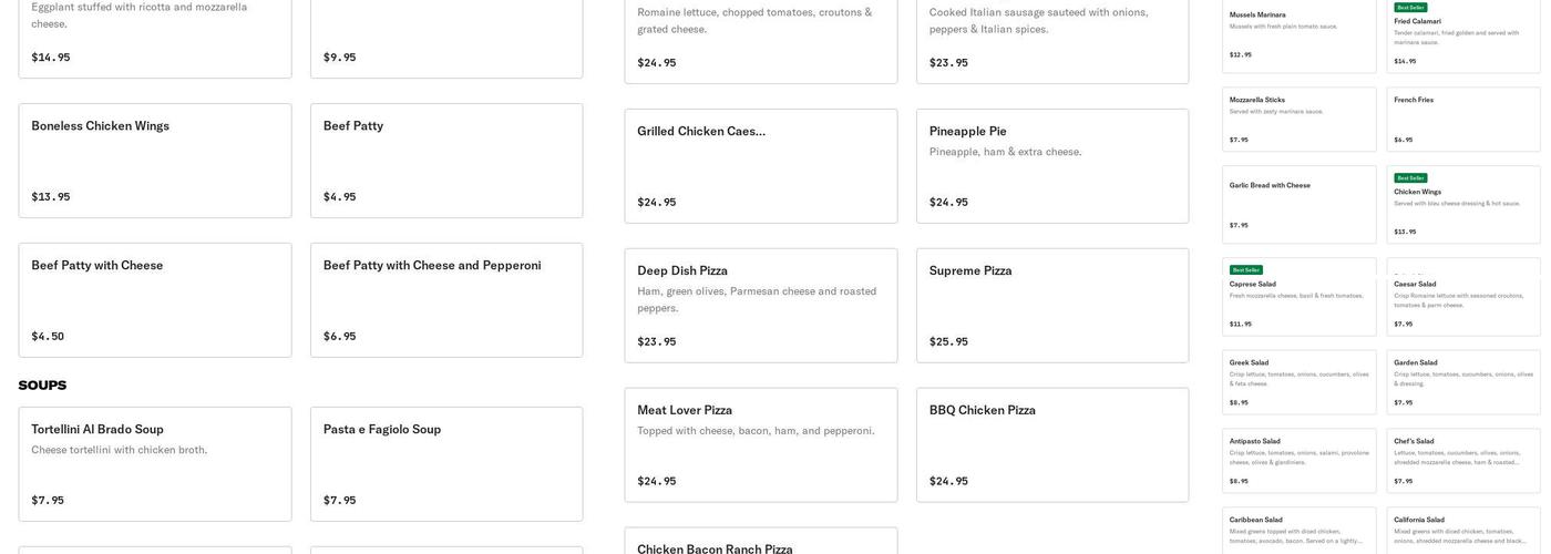Michael Anthony's Menu