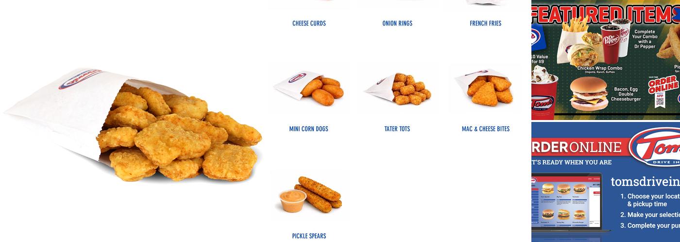 Tom's Drive In Menu