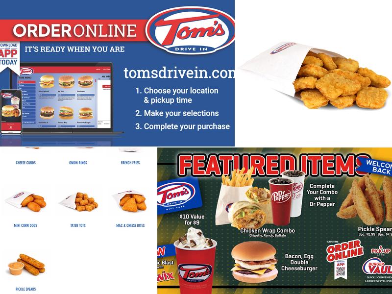 Tom's Drive In Menu