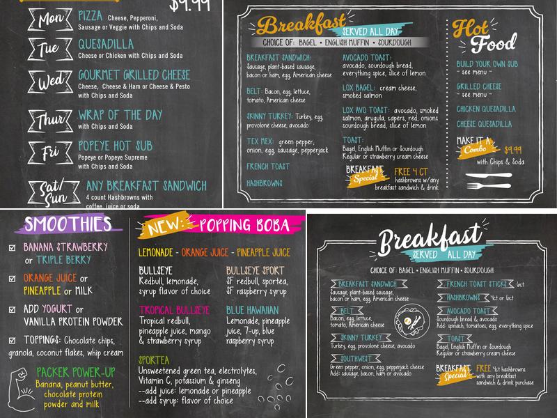 Ed's Cafe Menu