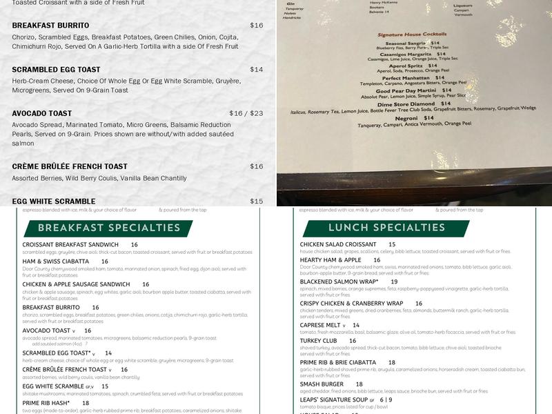 Leaps & Bounds Café Menu