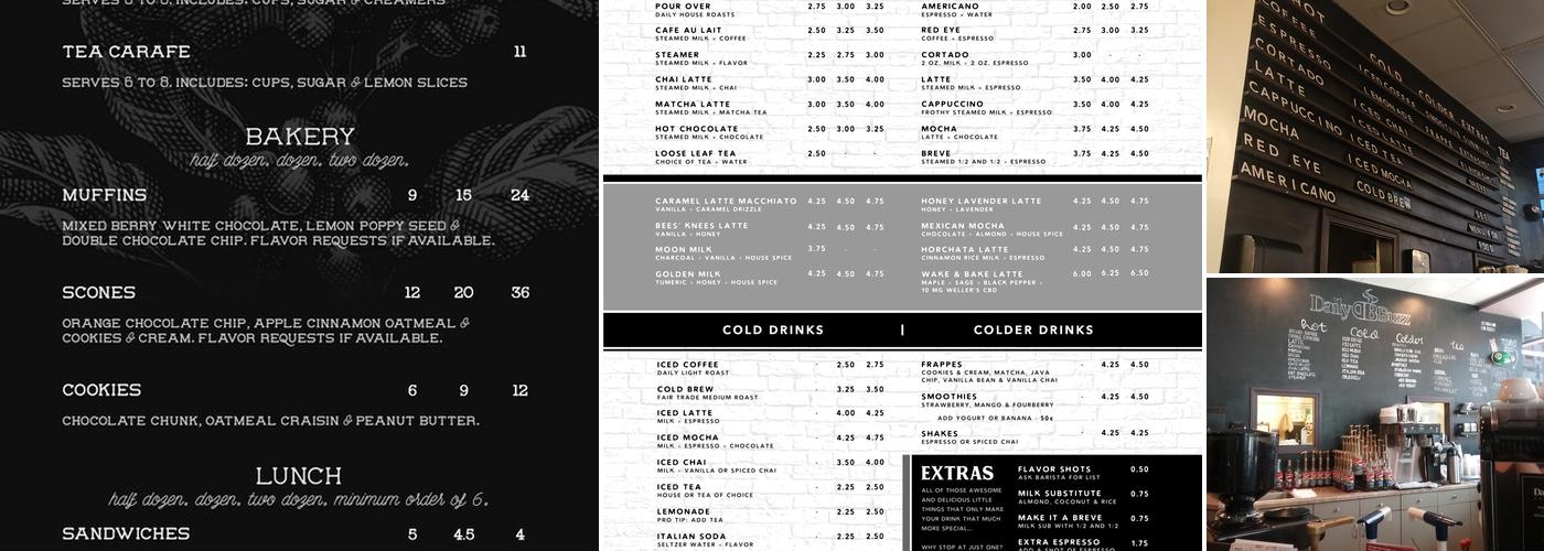 Daily Buzz Espresso Bar Menu