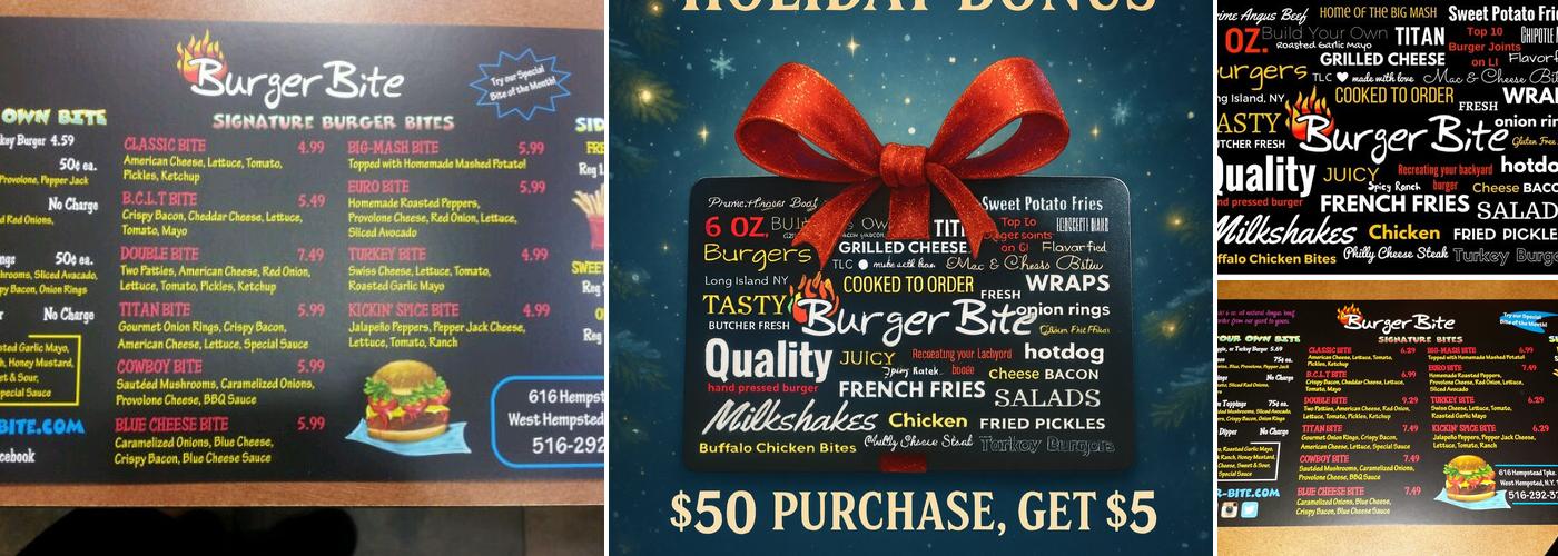 Burger Bite Menu
