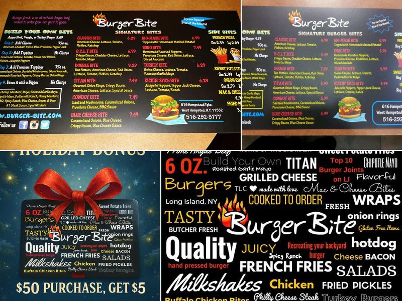 Burger Bite Menu
