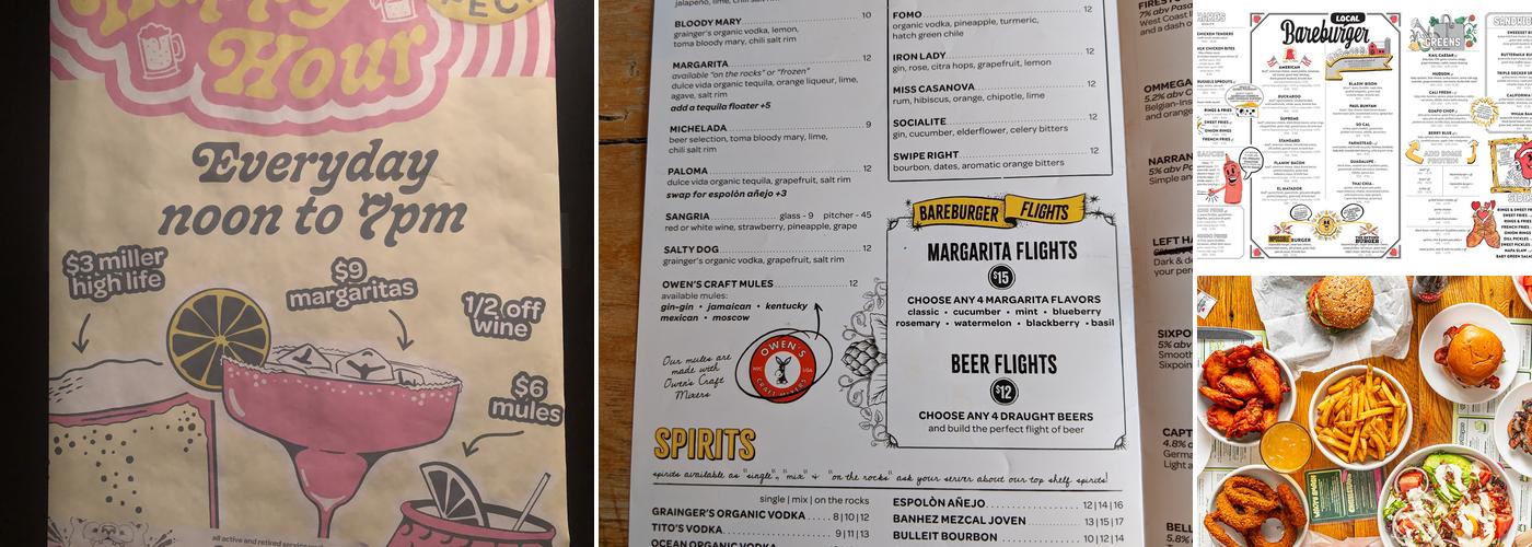 Bareburger Menu