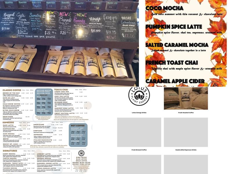 Copper Rock Coffee Menu