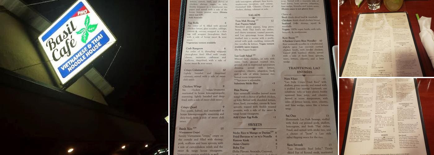 Basil Café Menu