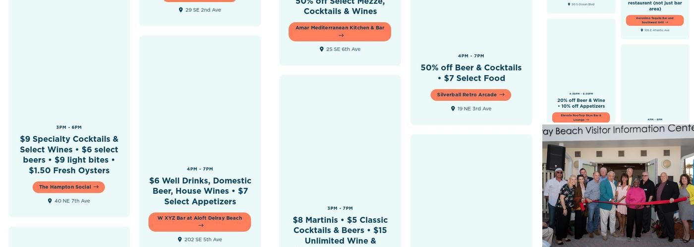 Delray Beach Downtown Development Authority Menu