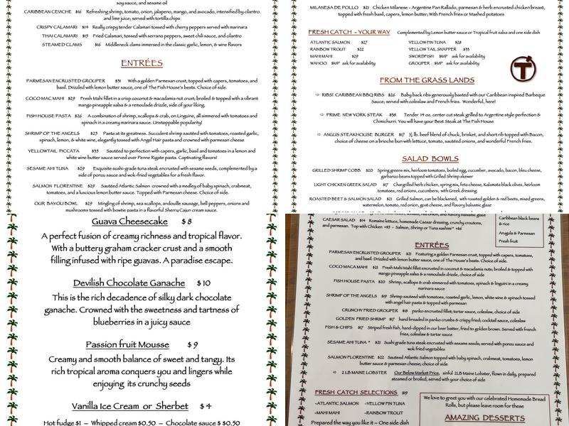 The Fish House at Juno Beach Menu