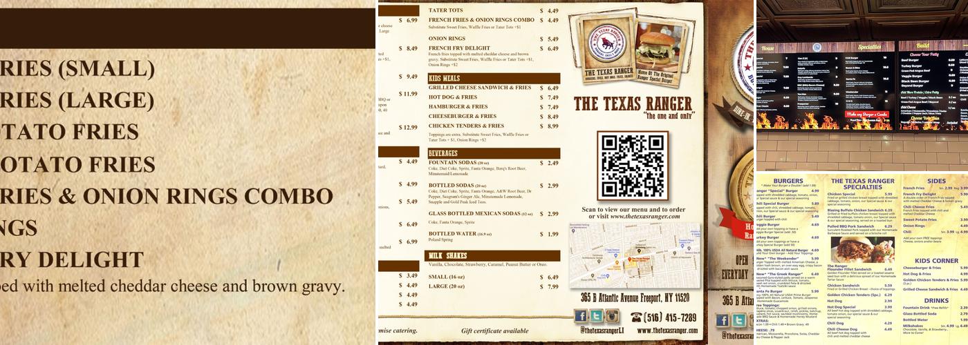 The Texas Ranger Menu