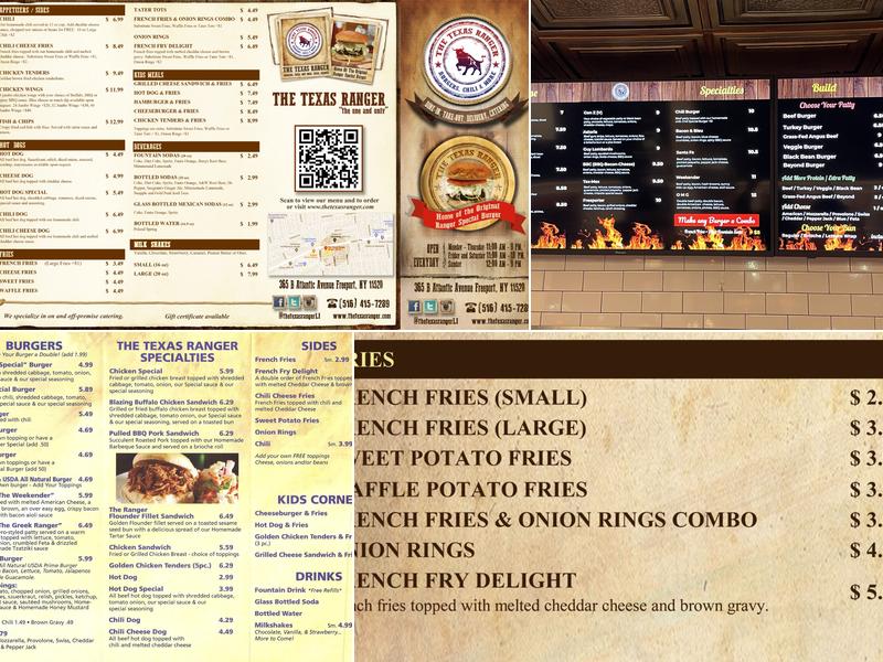 The Texas Ranger Menu