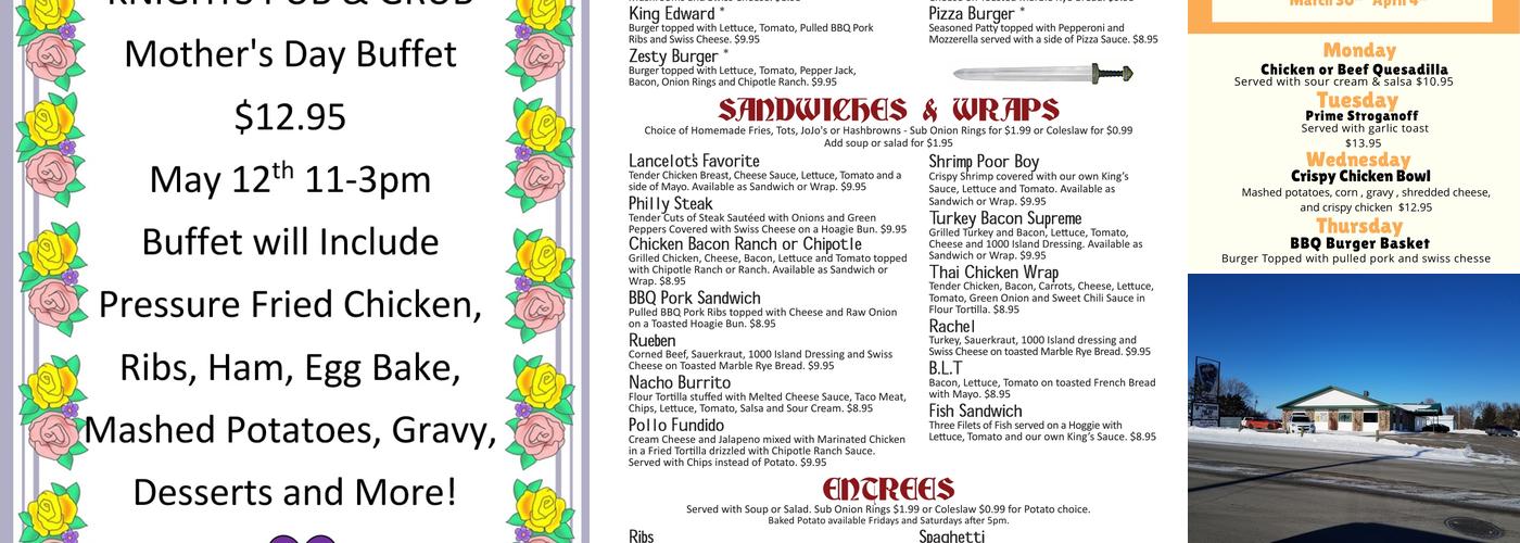 Osakis Pub Menu
