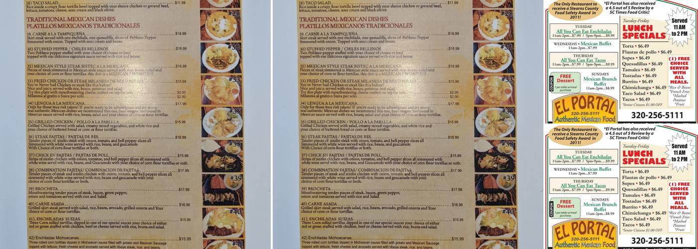 El Portal Menu