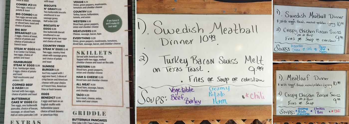 Coffee Pot Menu