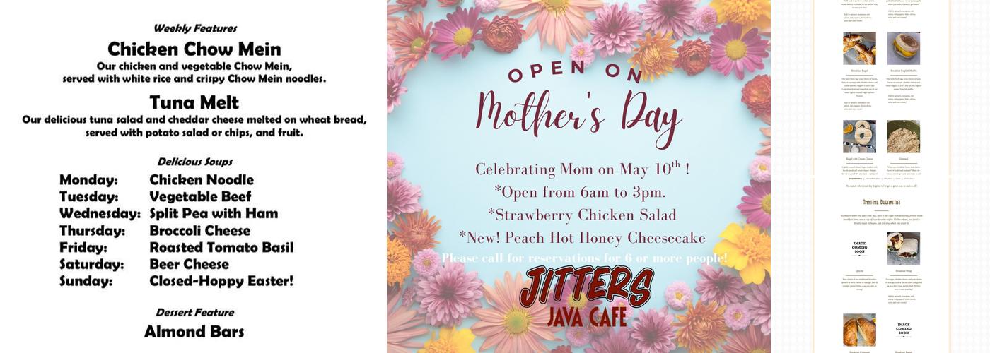 Jitters Java Cafe Menu