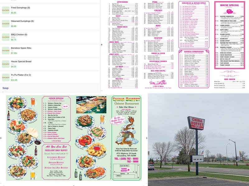 China Buffet Menu