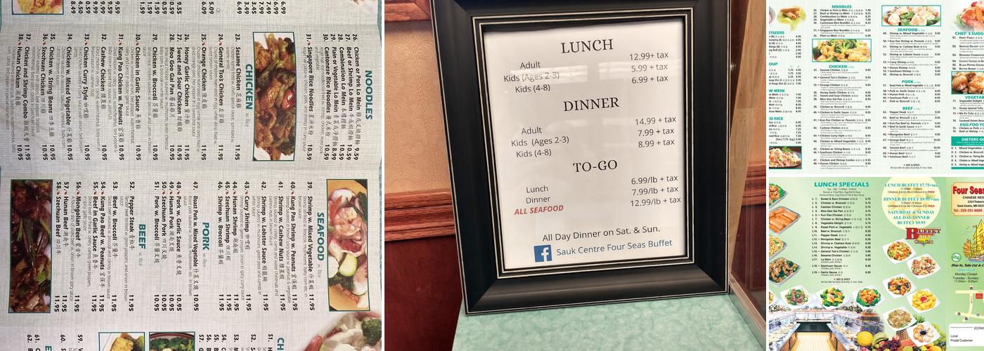 Four Seas Buffet Menu