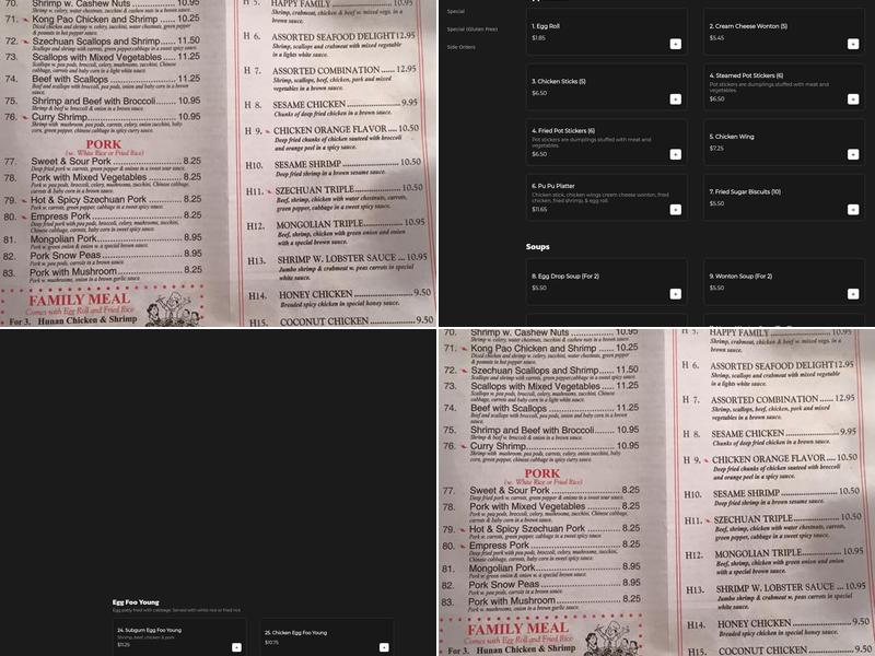 China Panda (In Glenwood) Menu