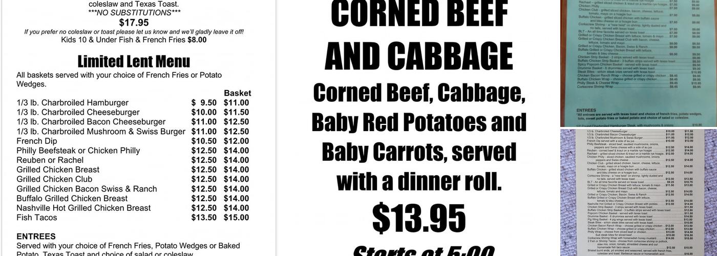 Lake Reno Bar & Grill Menu