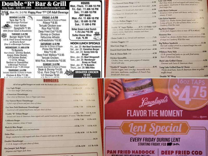 Double R Bar & Grill Menu