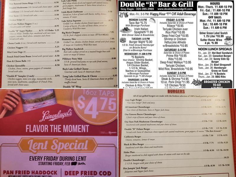 Double R Bar & Grill Menu