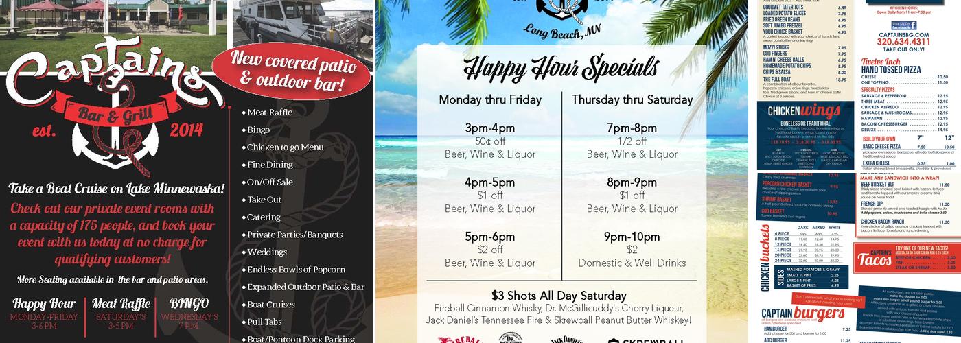 Captains Bar and Grill Menu