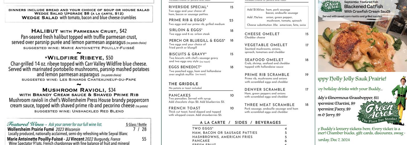 Green Acres Menu