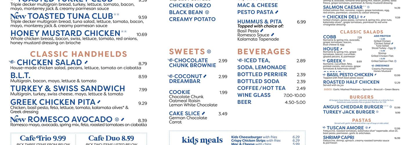 Cafe Express Menu