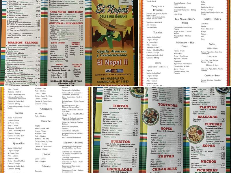 El Nopal Menu
