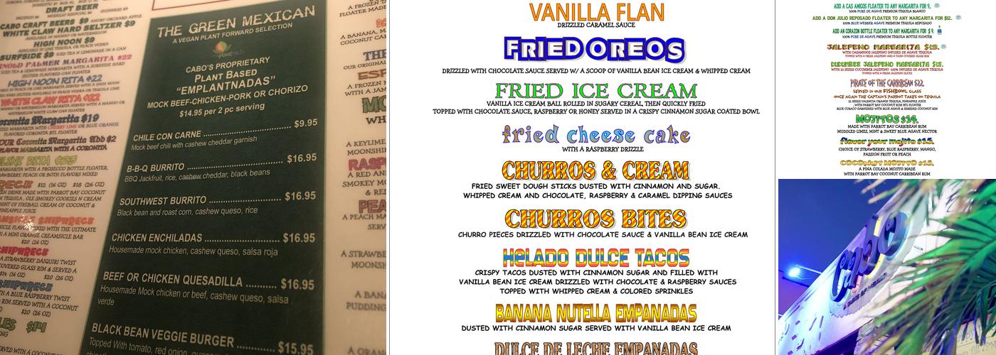 Cabo RVC Menu