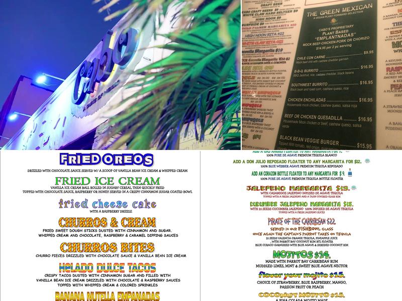 Cabo RVC Menu